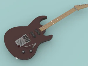 Guitare &eacute;lectrique Modèle 3D