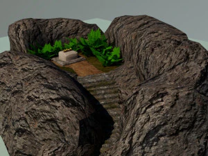 Altare in pietra Modello 3D