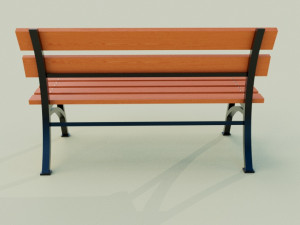 Wooden garden bench 3D Модель