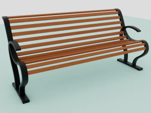 Banco de jardim Modelo 3D