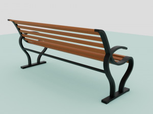 Garden bench Model 3D