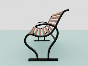 Garden bench Model 3D