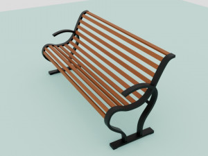 Garden bench Model 3D