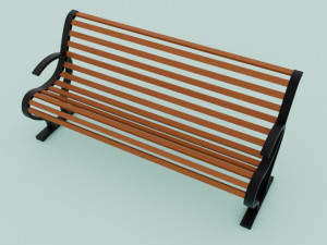 Garden bench Model 3D