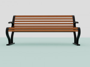 Garden bench Model 3D