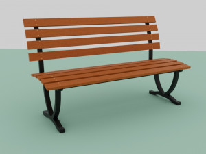 Park bench 3D Model