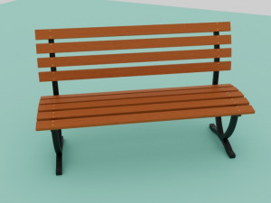 Park bench 3D Model