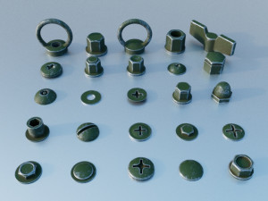 Screws Green 3Dモデル