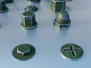 Screws Green Modello 3D