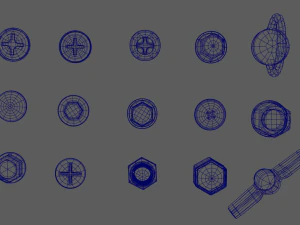 Sekrup Hijau Model 3D