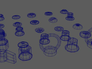 Sekrup Hijau Model 3D