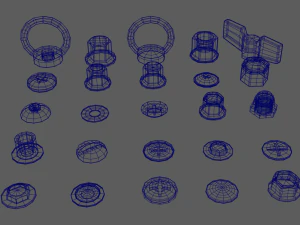 Sekrup Hijau Model 3D