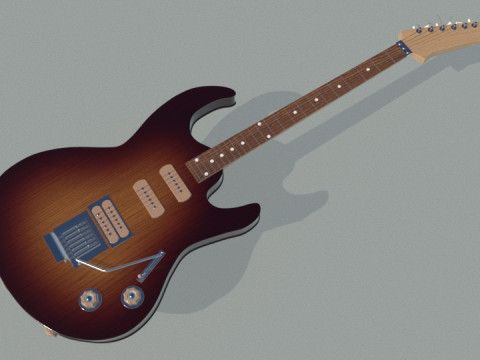 Electric guitarB Modelo 3D