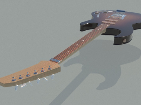 Electric guitarB Modelo 3D