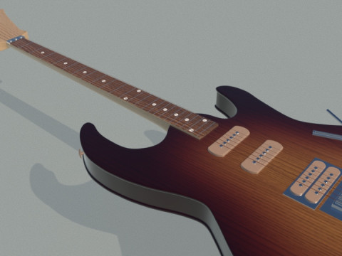 Electric guitarB Modelo 3D