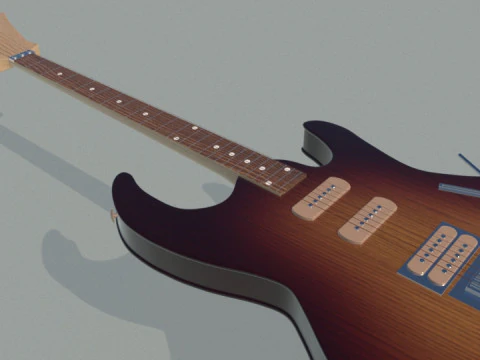 Elektro gitar 3D Model