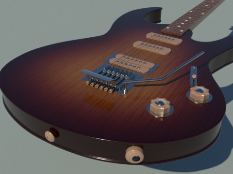 Electric guitarB Modelo 3D