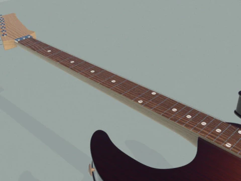 Elektro gitar 3D Model
