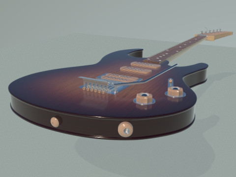 Electric guitarB Modelo 3D
