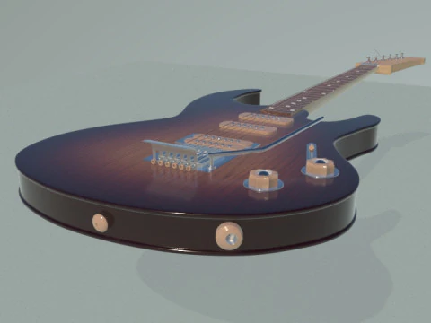 Elektro gitar 3D Model