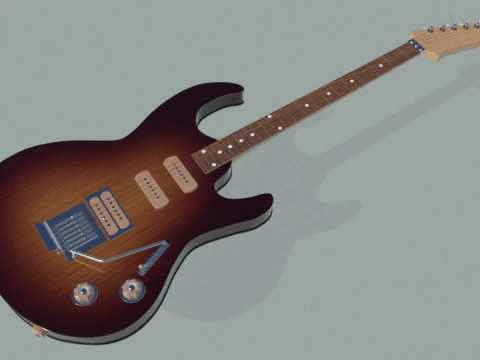 Elektro gitar 3D Model