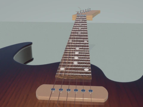 Elektro gitar 3D Model