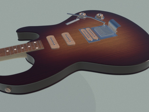 Electric guitarB Modelo 3D