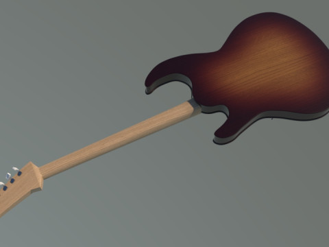 Electric guitarB Modelo 3D