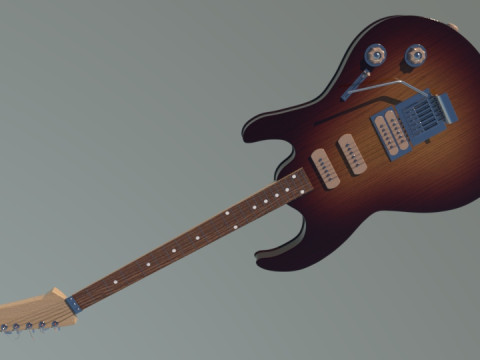 Electric guitarB Modelo 3D