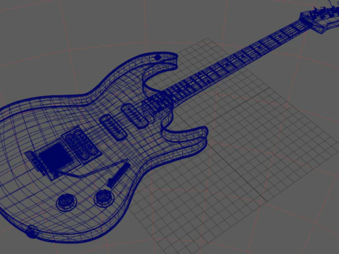 Elektro gitar 3D Model