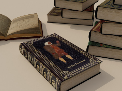 Old Books 3D 模型