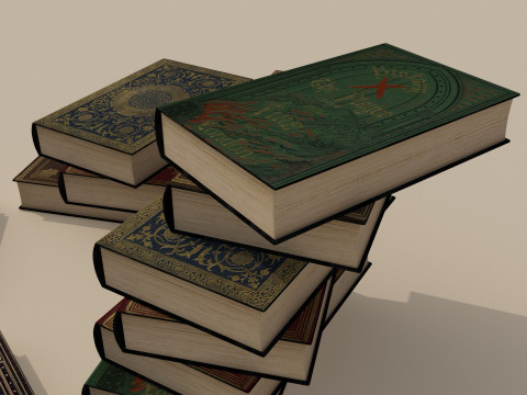 Old Books 3D 模型