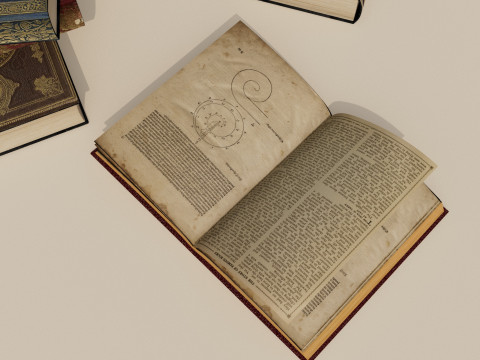 Old Books 3D 模型
