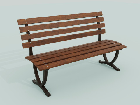 Bench brown 3D-Modell