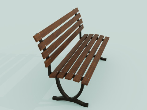 Bench brown 3D मॉडल