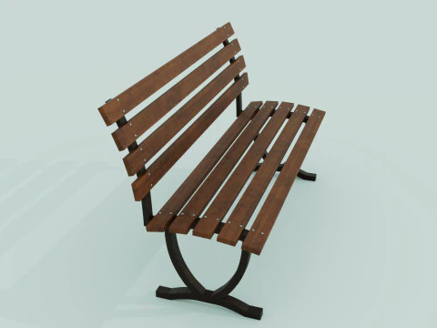 Bench brown 3D Model