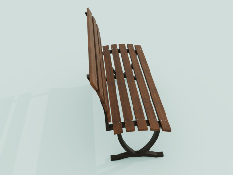 Bench brown 3D मॉडल