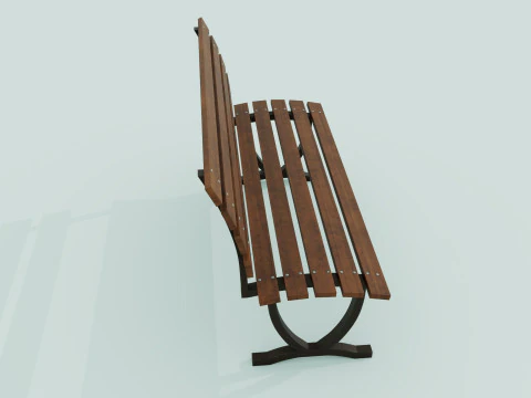 Bench brown 3D Model