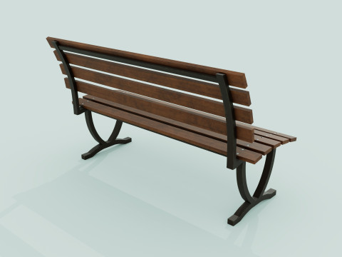 Bench brown 3D मॉडल