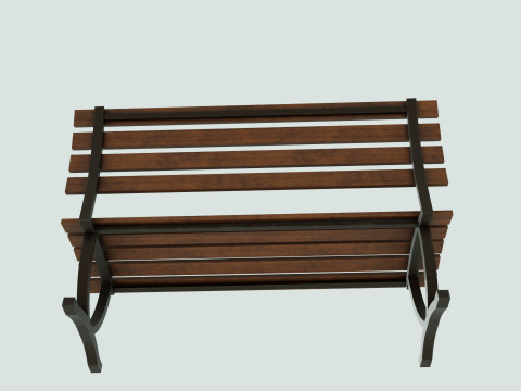 Bench brown 3D मॉडल