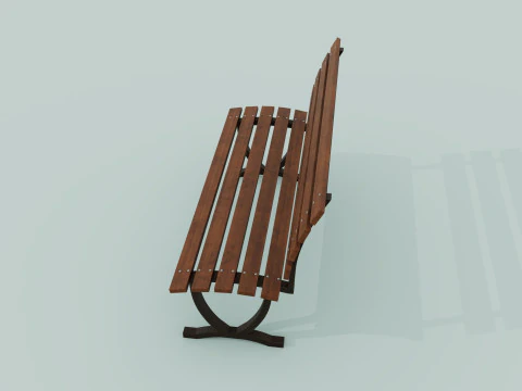 Bench brown 3D Model