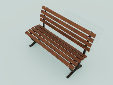 Bench brown 3D मॉडल