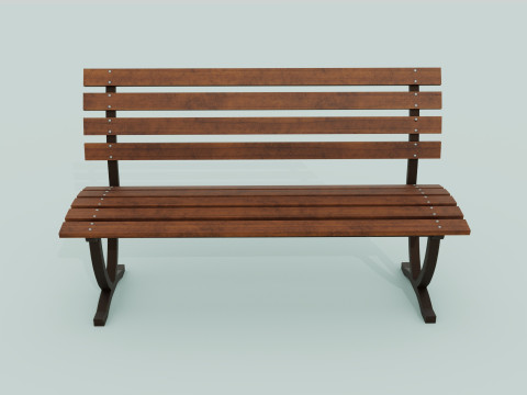 Bench brown 3D मॉडल