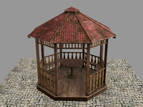 Old gazebo Modello 3D