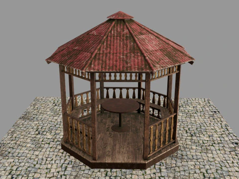 Vecchio gazebo Modello 3D