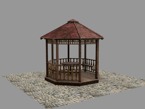 Old gazebo 3D Model