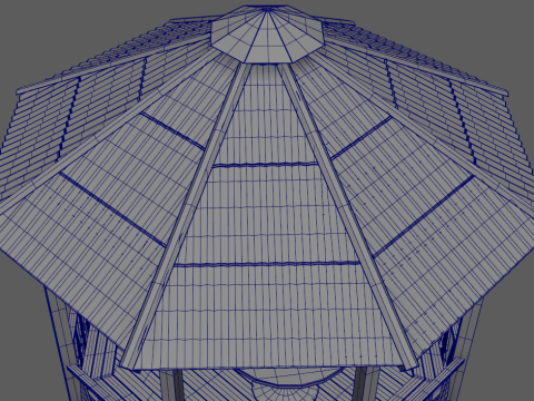 Old gazebo 3D 모델