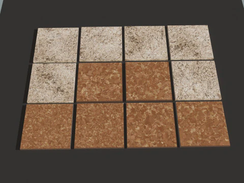 Telhas de pedra Modelo 3D