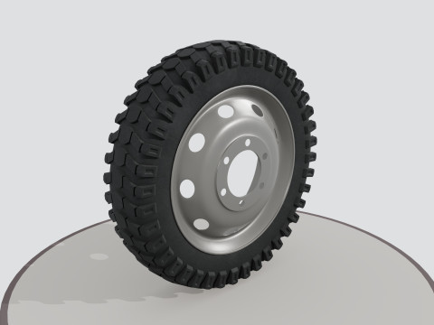 Wheel with disk 3D 模型