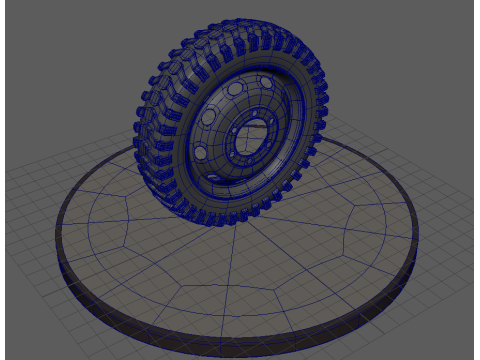 Wheel with disk 3D 模型